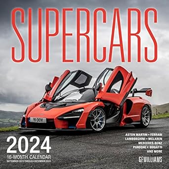 supercars 2024 16 month calendar september 2023 through december 2024 1st edition george f williams ,kris