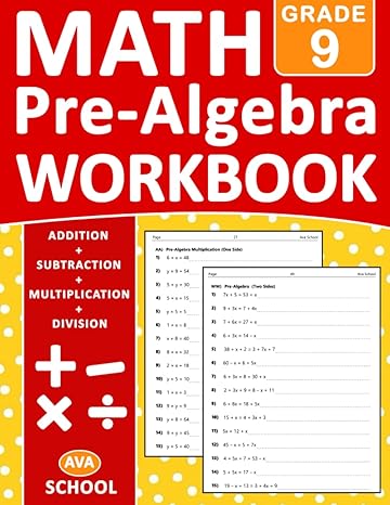 pre algebra workbook grade 9 pre algebra math workbook for 9th grade addition subtraction multiplication