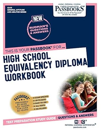 high school equivalency diploma workbook passbooks study guide workbook edition national learning corporation