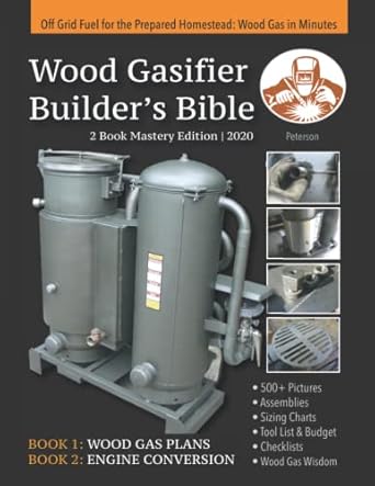 wood gasifier builders bible off grid fuel for the prepared homestead wood gas in minutes 1st edition ben