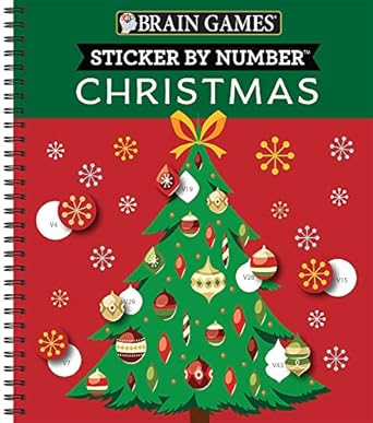 brain games sticker by number christmas 1st edition publications international ltd ,brain games ,new seasons