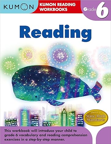 kumon grade 6 reading workbook edition kumon publishing 1934968943, 978-1934968949