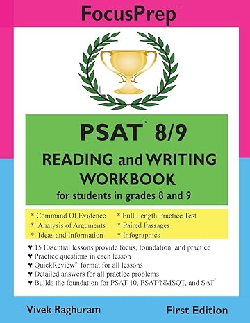 psat 8/9 reading and writing workbook for students in grades 8 and 9 workbook edition vivek raghuram