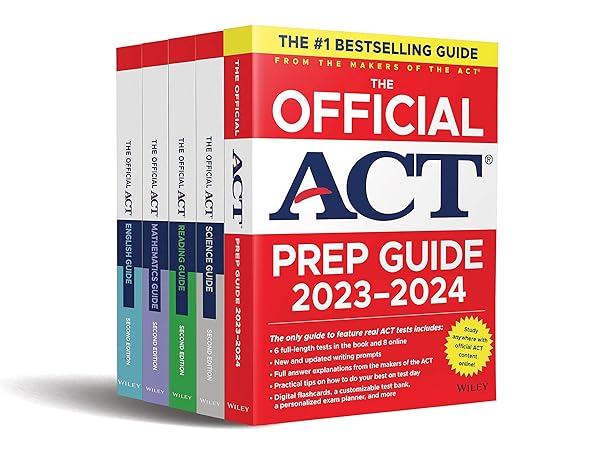 the official act prep and subject guides 2023 2024 complete set includes the official act prep english