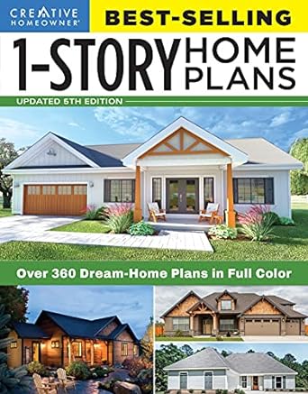 best selling 1 story home plans over 360 dream home plans in full color craftsman country contemporary and