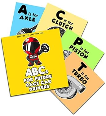 abcs for future race car drivers alphabet book 1st edition fast kids club ,eat sleep race 0692199012,