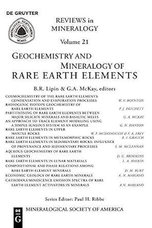 geochemistry and mineralogy of rare earth elements 1st edition b r lipin ,g a mckay 0939950251, 978-0939950256
