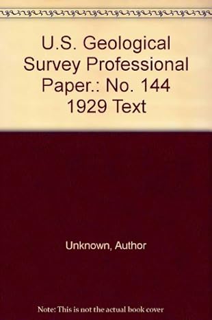 u s geological survey professional paper no 144 1929 text 1st edition author unknown b002jpkt9q