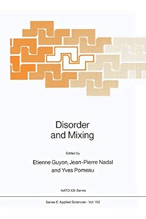 disorder and mixing convection diffusion and reaction in random materials and processes 1st edition e guyon