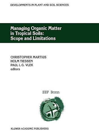 managing organic matter in tropical soils scope and limitations proceedings of a workshop organized by the