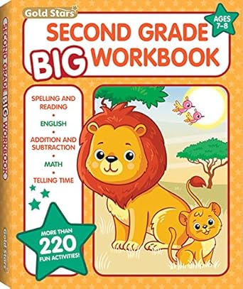 second grade big workbook ages 7 8 all subjects including 220+ activities spelling and reading english