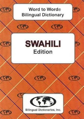 swahili edition word to word bilingual dictionary swahili edition c. sesma m.a. 0933146558, 978-0933146556