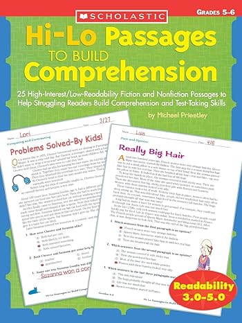 hi/lo passages to build reading comprehension grades 5 6 25 high interest/low readability fiction and