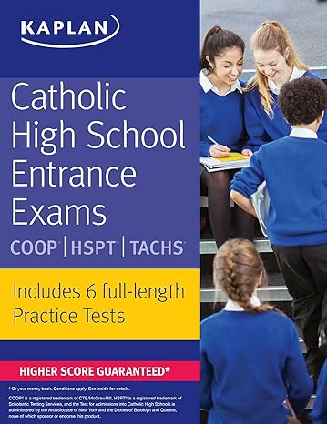 catholic high school entrance exams coop hspt tachs 7th edition kaplan test prep 1506203396, 978-1506203393