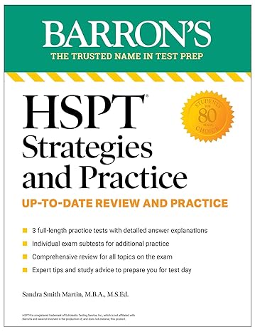 hspt strategies and practice  3 practice tests + comprehensive review + practice + strategies 2nd edition