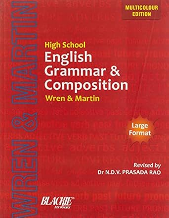 high school english grammar and composition book 1st edition v, prasada, rao n d 935253008x, 978-9352530083