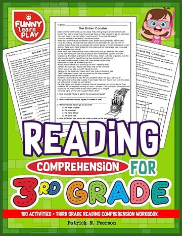 reading comprehension grade 3 100 activities third grade reading comprehension workbook 1st edition patrick