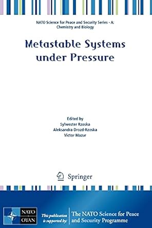 metastable systems under pressure 1st edition sylwester rzoska ,aleksandra drozd rzoska ,victor mazur