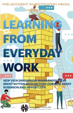 learning from everyday work new view of safety discussion white paper 1st edition brent l sutton ,brent