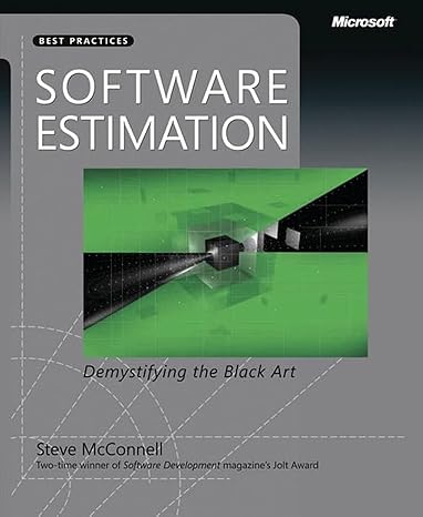 software estimation demystifying the black art 1st edition steve mcconnell 0735605351, 978-0735605350