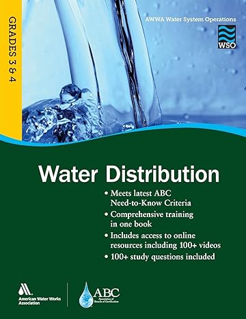 water distribution grades 3 and 4 1st edition awwa 1625761279, 978-1625761279