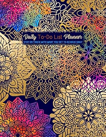 daily to do list planner stay on track with what you set to achieve colorful golden floral mandalas undated