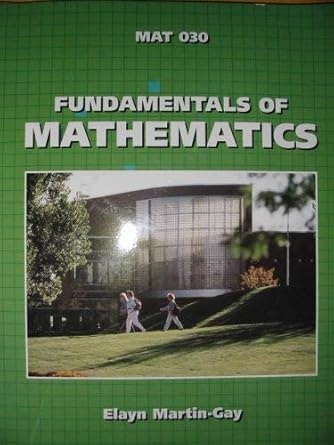 fundamentals of mathematics mat 030 with chapter test prep video cd 1st edition elayn martin-gay 0536273308,