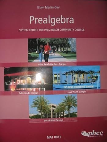 prealgebra custom edition for palm beach community college mat 0012 with chapter test prep video cd 1st