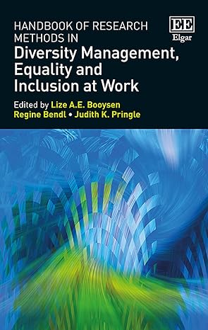 handbook of research methods in diversity management equality and inclusion at work 1st edition lize a e