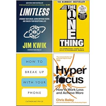 limitless hardcover how to break up with your phone hyperfocus one thing 4 books collection set 1st edition