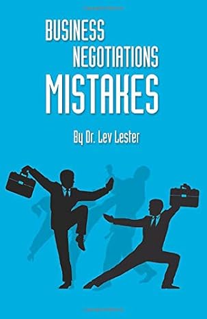 business negotiations mistakes 1st edition dr lev lester 1771925175, 978-1771925174