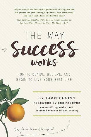 the way success works how to decide believe and begin to live your best life 1st edition joan posivy ,bob