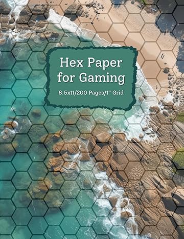 rpg hex paper for planning and designing wargaming terrain 1 inch hexagonal grid paper for map drawing 1st