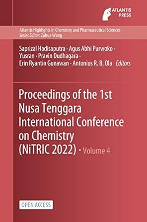 proceedings of the 1st nusa tenggara international conference on chemistry 1st edition saprizal hadisaputra