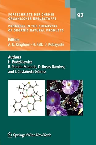 fortschritte der chemie organischer naturstoffe / progress in the chemistry of organic natural products vol