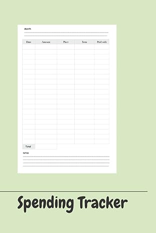 spend tracker month date amount place item paid with and total user friendly 1st edition spend tracker press