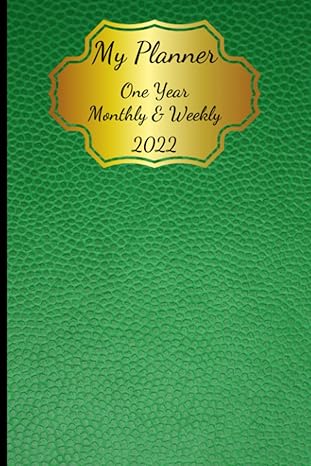 my planner one year monthly and weekly 6x9 in green leather look wolf 100 color pages no dates gifts women