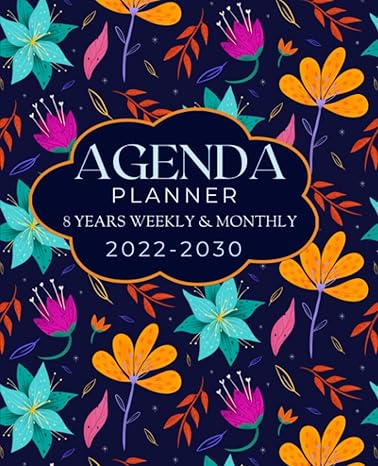 agenda planner 8 years 2022 2030 planner with note section to do list calendar 7 5x9 25 255pages decorative