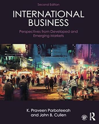 international business perspectives from developed and emerging markets 1st edition k praveen parboteeah