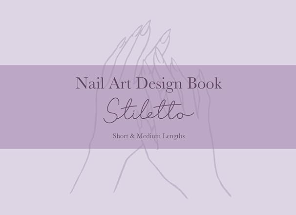 nail art design book stiletto shaped nail art design and practice templates in short and medium lengths blank