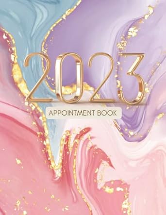 appointment book 2023 daily and hourly appointment book 2023 time period from 8 00am 8 00pm 30 minute