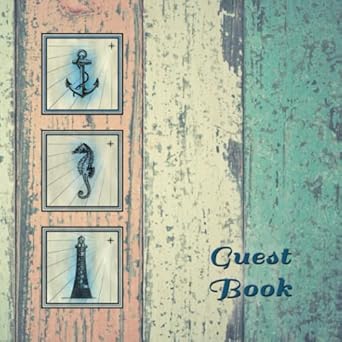 nautical guest book visitors book guest comments book vacation home guest book beach house guest book visitor