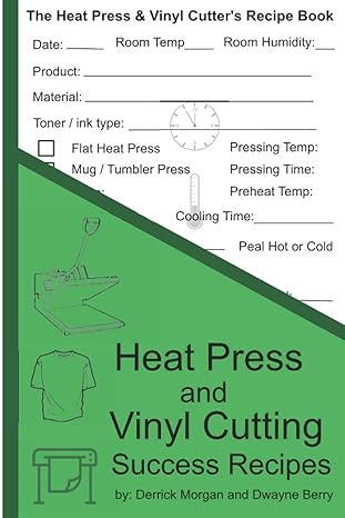 the heat press and vinyl cutter s recipe book dye sublimation heat pressing or vinyl cutting this book is for