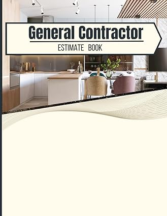 8 5x11 paperback contractor estimate book 120 pgs easy to understand step by step job breakdown sheet with