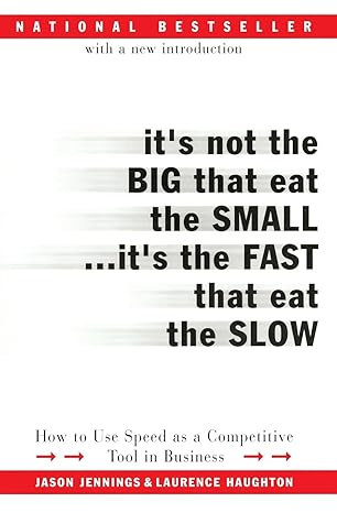 it s not the big that eat the small it s the fast that eat the slow how to use speed as a competitive tool in