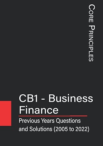 cb1 business finance previous year s questions with solutions 1st edition wednesday publications