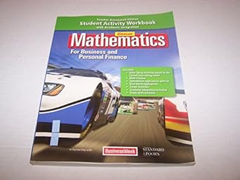 math for business essentials and personal finance workbook 1st edition student activity workbook 007888876x,