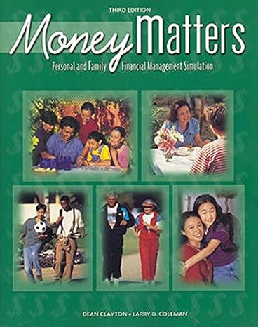 business and personal finance money matters personal and family financial management simulation 1st edition