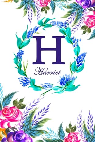 h harriet white floral water colour theme 1st edition nomen clature 979-8752867569