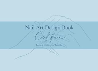 nail art design book coffin long and extra long lengths blank coffin shaped nail design and practice